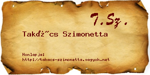 Takács Szimonetta névjegykártya