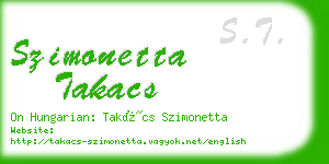 szimonetta takacs business card
